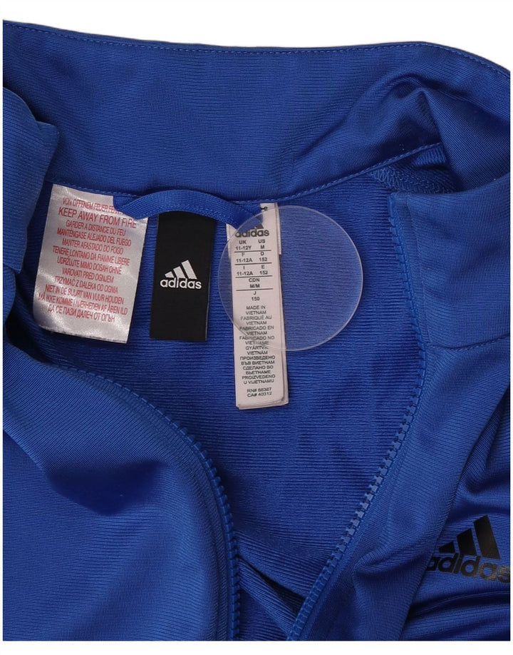 Adidas Boys αθλητική φόρμα Top Jacket 11-12 Years Blue Polyester