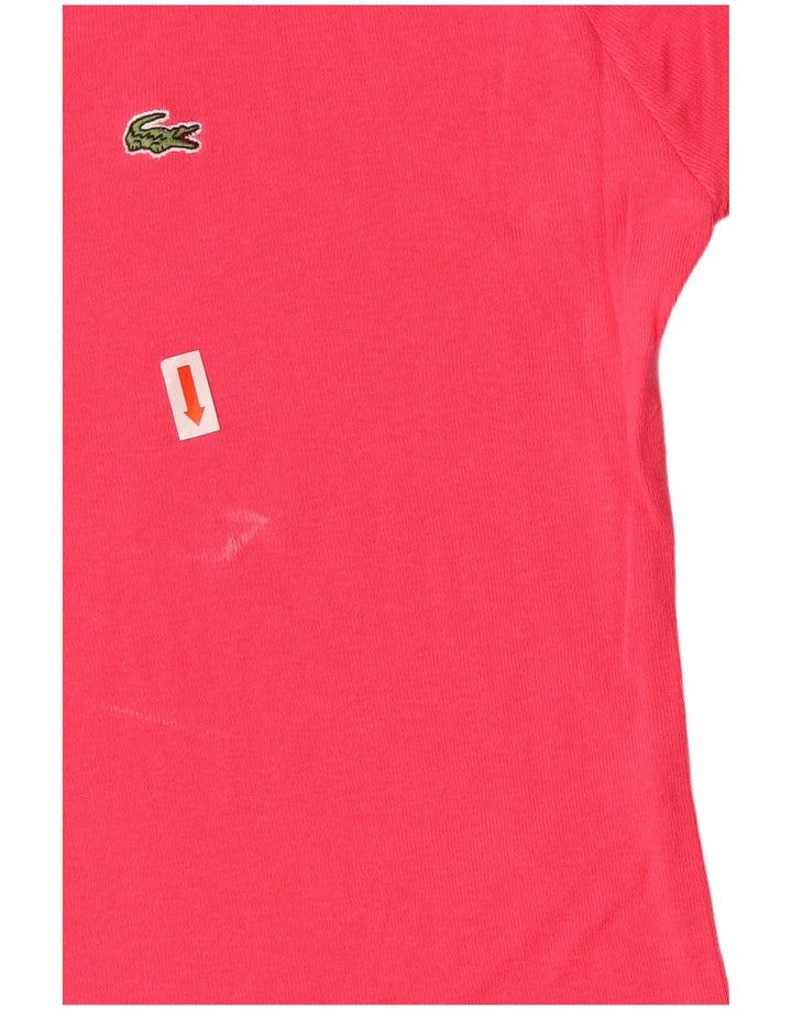 Γυναικείο T-Shirt LACOSTE Top Size 42 Μεγάλο Ροζ Βαμβακερό