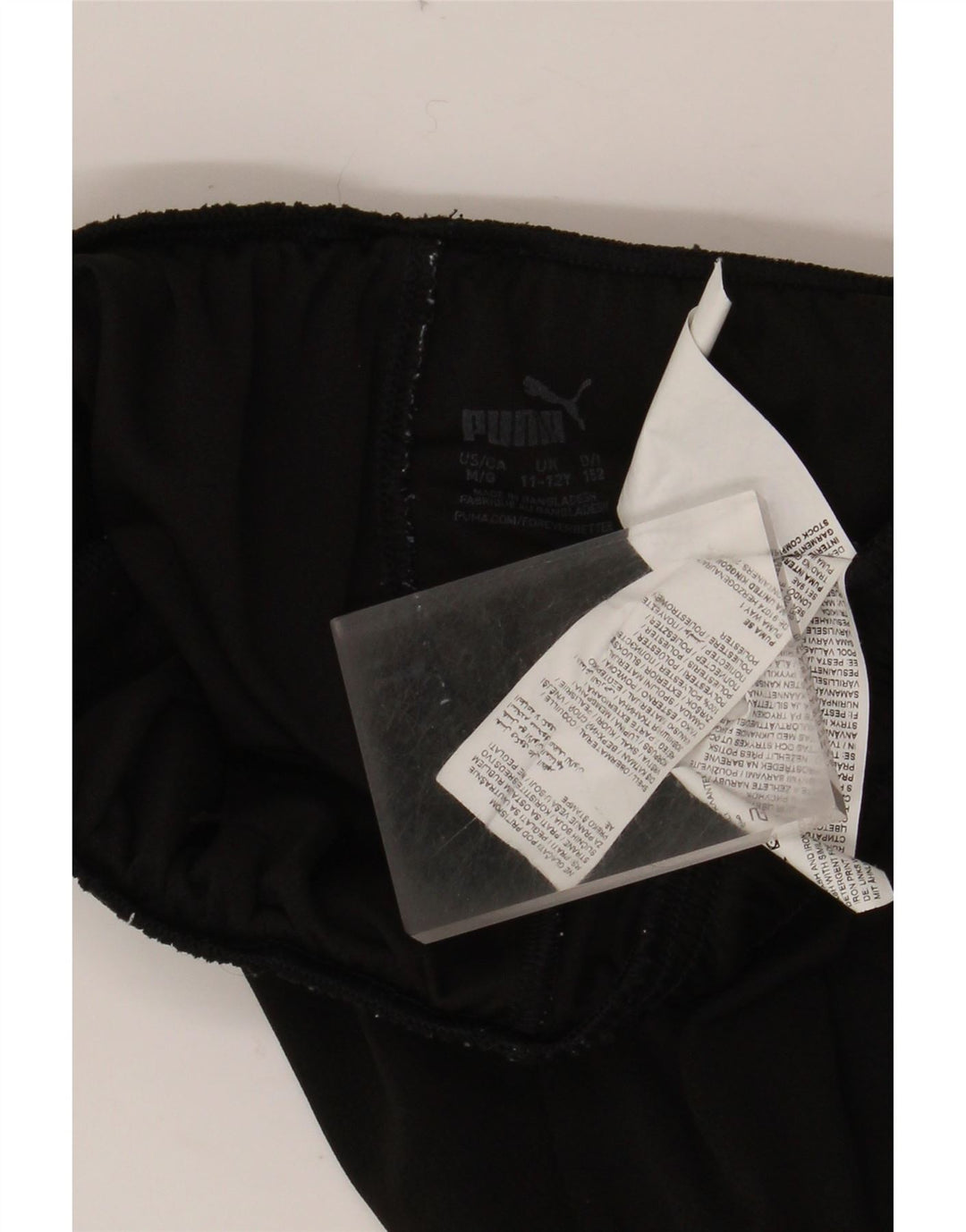 Αθλητικό σορτς PUMA για αγόρια 11-12 ετών μαύρο πολυεστέρα