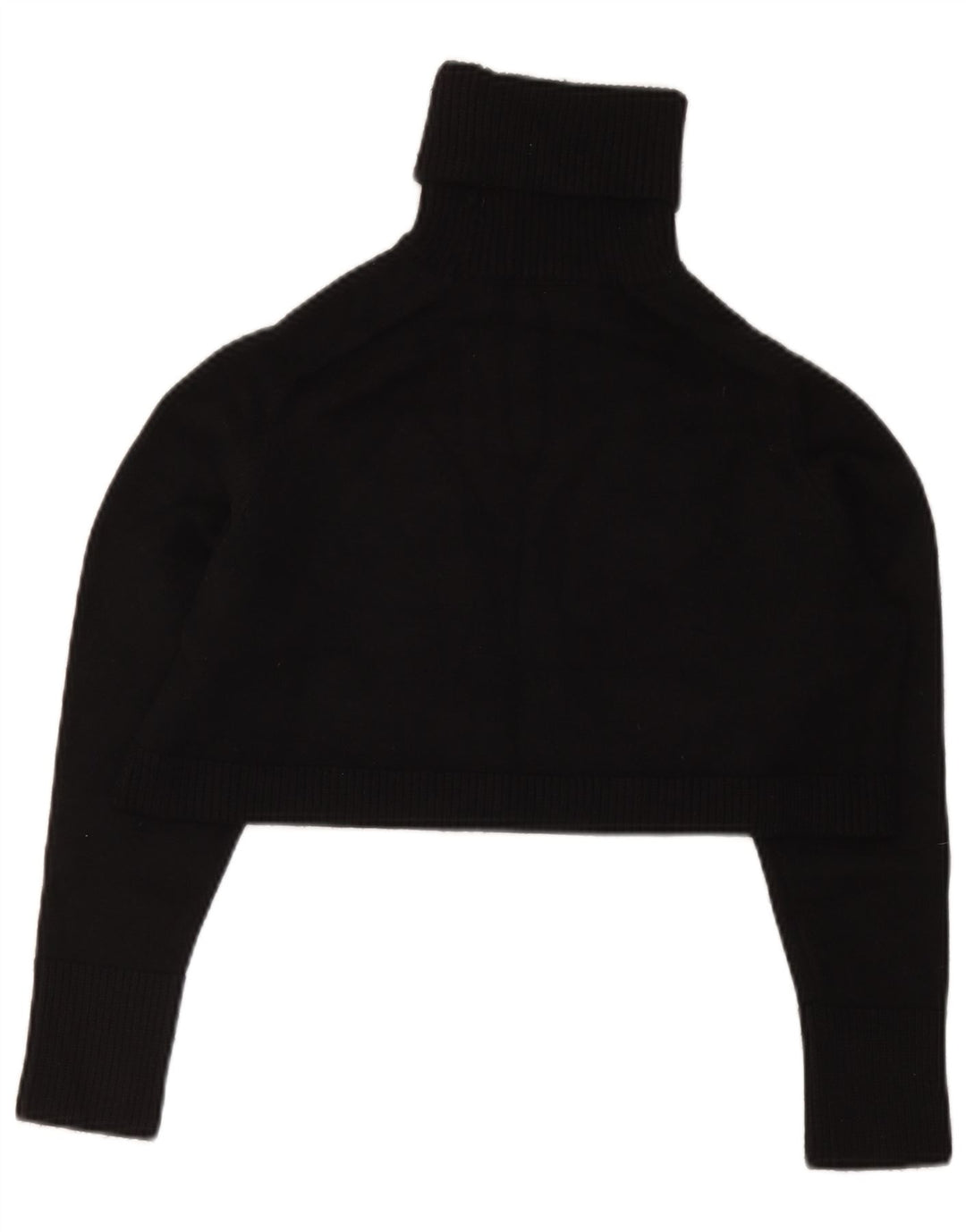 Zara Γυναικείο Roll Neck Crop Top 10 Small Black Viscose