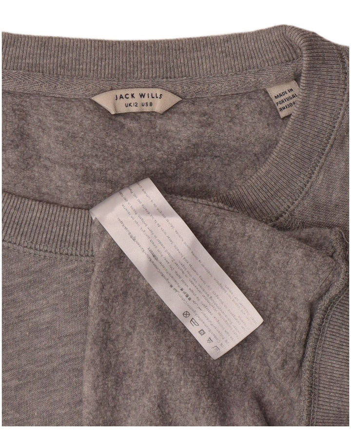 JACK WILLS Γυναικείο Φούτερ Jumper UK 12 Μεσαίο Γκρι βαμβακερό