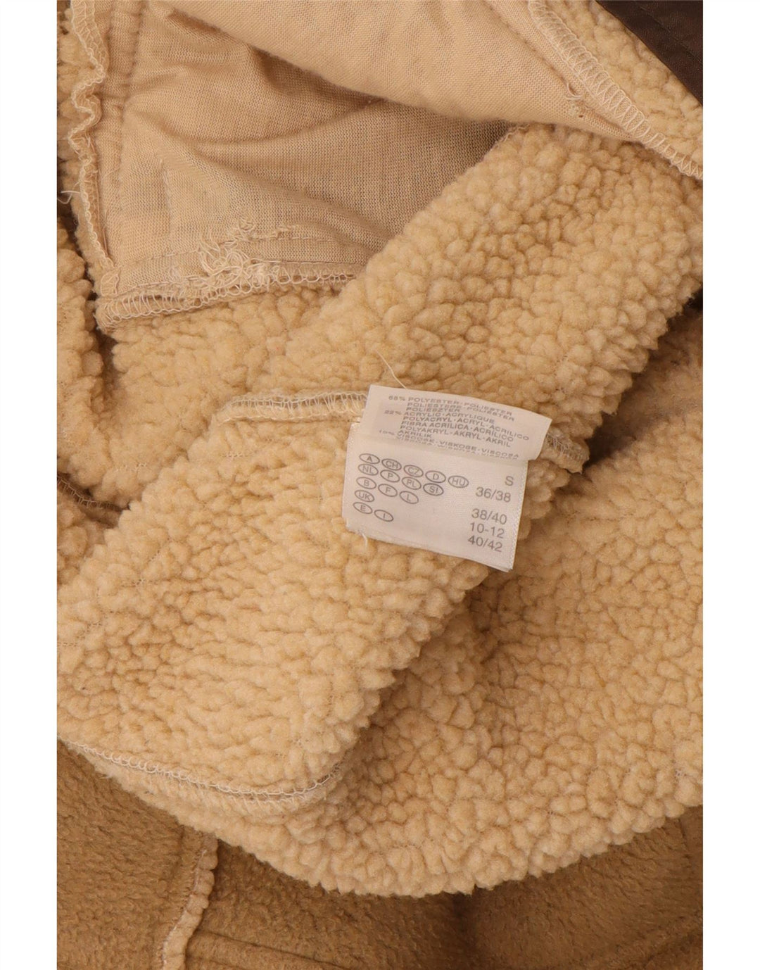 RODEO Γυναικείο Fleece Jacket UK 10 Small Beige Polyester