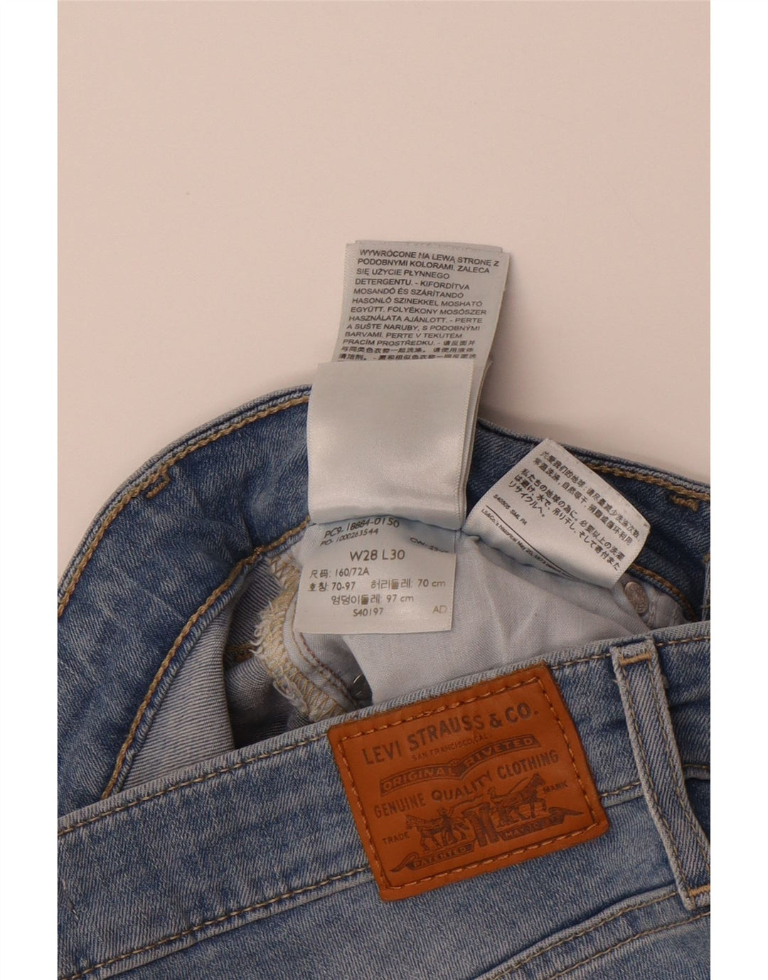 LEVI'S Womens 712 Slim Jeans W28 L30 Blue Cotton