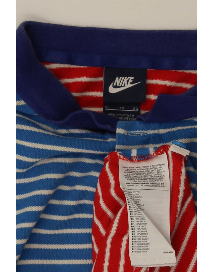 Ανδρικό μπλουζάκι πόλο Nike XL Πολύχρωμο βαμβακερό ριγέ