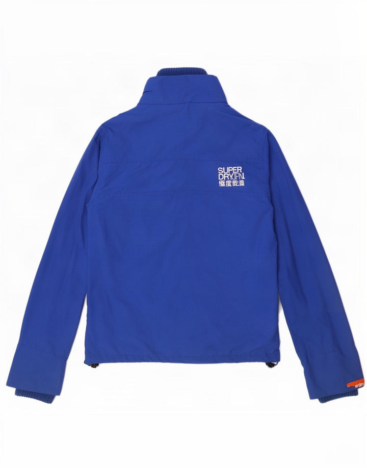 Superdry γυναικείο μπουφάν βροχής UK 12 Medium Blue Nylon