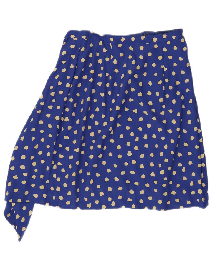 Vintage γυναικεία φούστα σε γραμμή Α W26 Small Blue Spotted