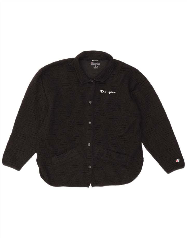 Γυναικεία αθλητική φόρμα Champion Top Jacket UK 16 Large Black Geometric Polyester