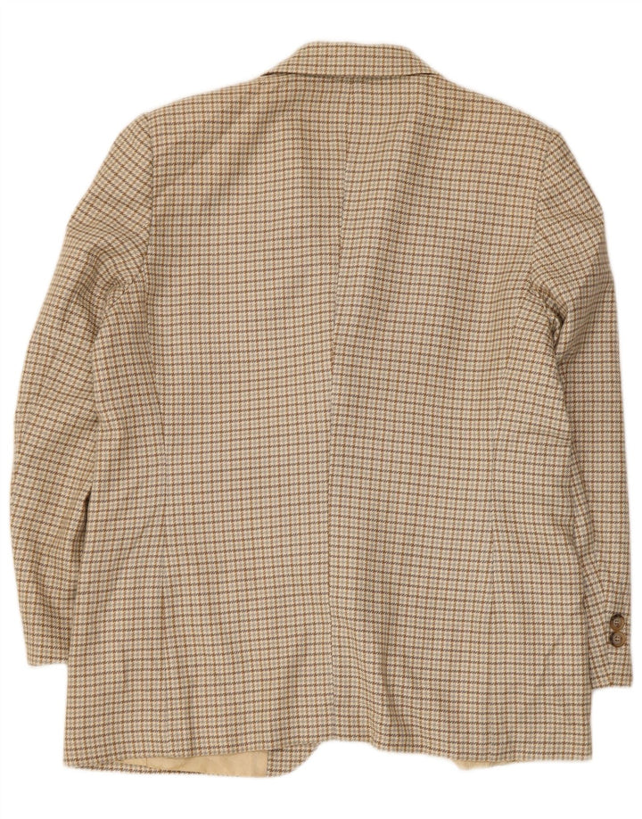 Luisa Spagnoli Γυναικείο σακάκι 2 κουμπιών IT 48 XL Beige Houndstooth
