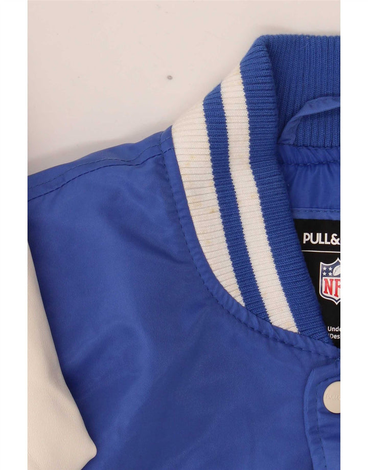 Ανδρικό μπουφάν Pull & Bear Los Angeles Rams Varsity UK 38 Medium Blue Sports