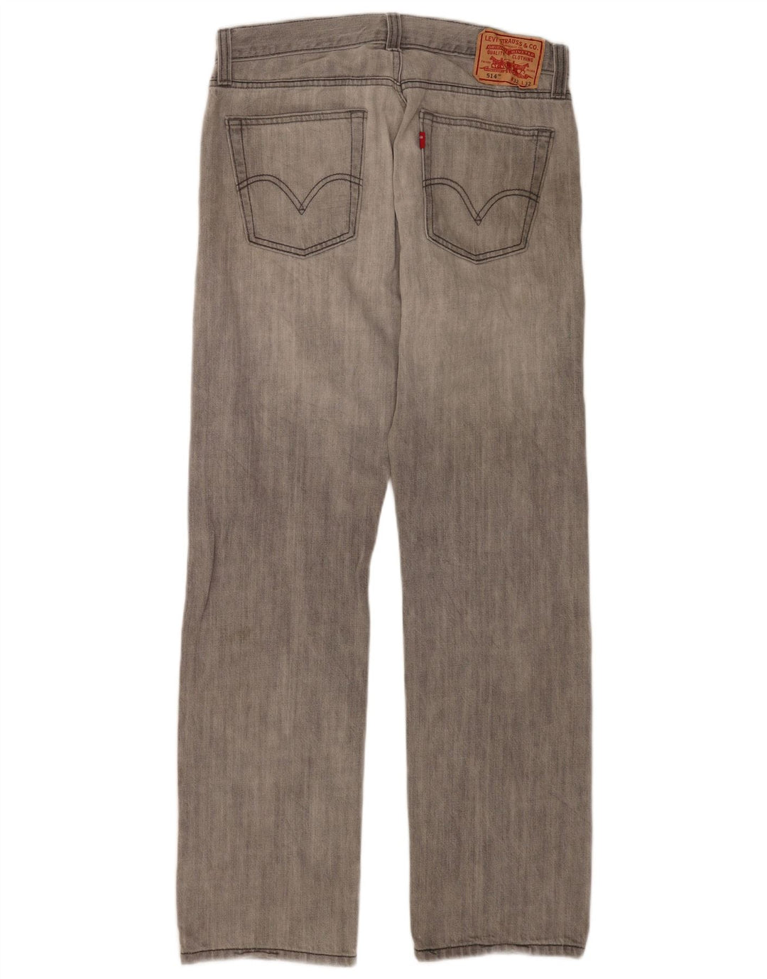 Levi's Mens 514 Slim Straight Jeans W32 L32 Γκρι βαμβακερό