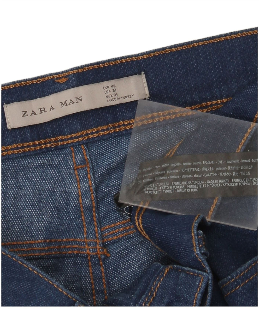Zara Ανδρικό Slim Jeans EU 40 Medium W31 L31 Navy Blue Cotton