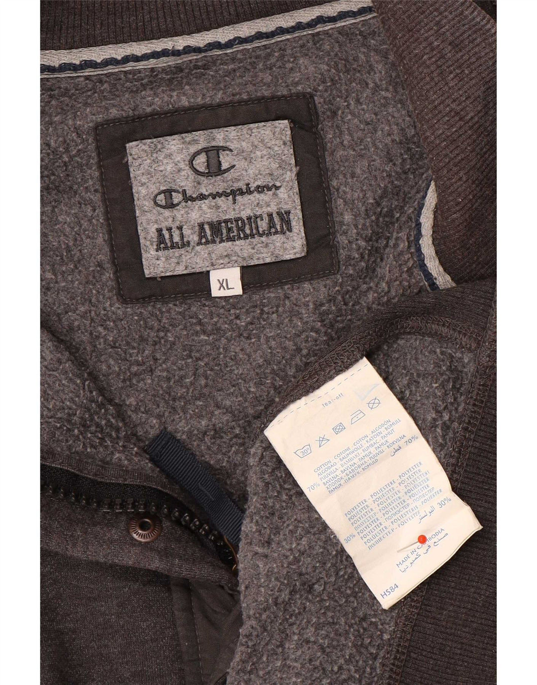 Ανδρικό φούτερ Champion 1/4 με φερμουάρ Jumper XL Γκρι βαμβακερό
