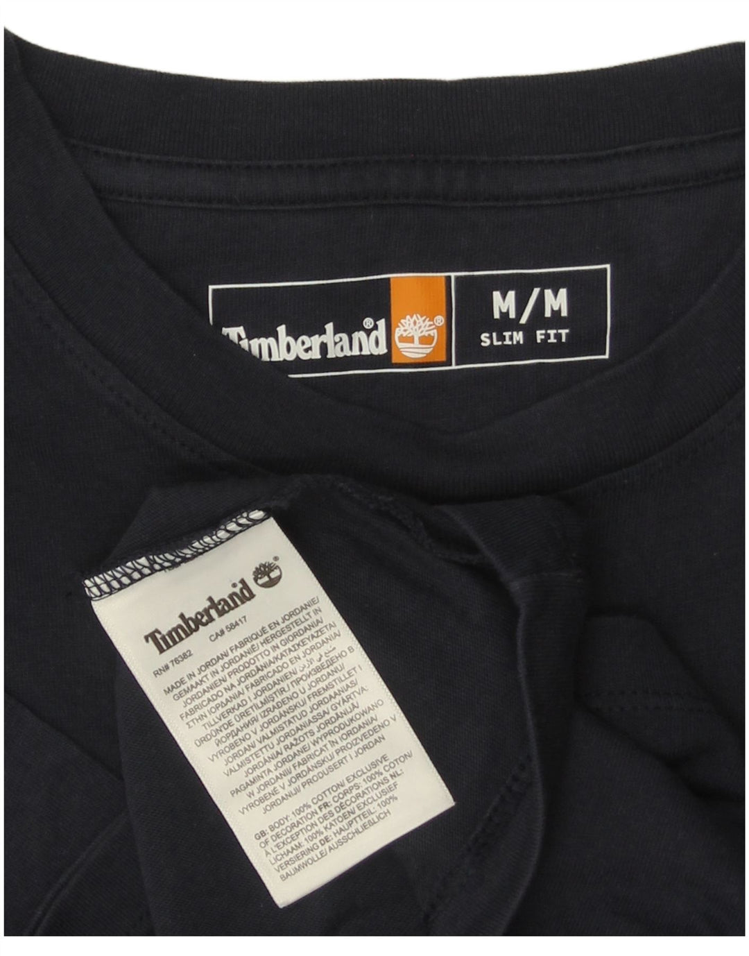 TIMBERLAND Ανδρικό T-Shirt Slim Fit Τοπ μεσαίου μπλε βαμβακερό