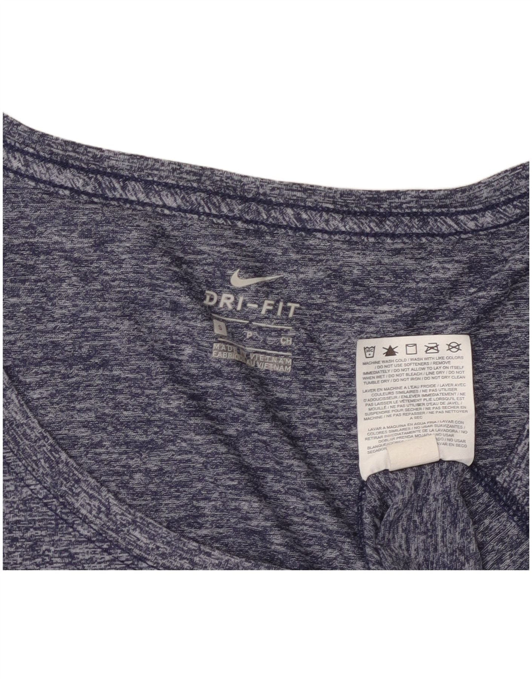 Γυναικείο μπλουζάκι Nike Dri Fit Top 10 Small Navy Blue Flecked Polyester