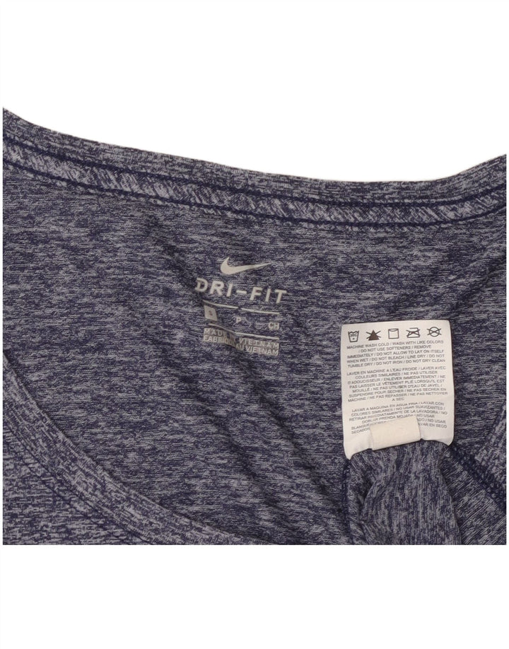 Γυναικείο μπλουζάκι Nike Dri Fit Top 10 Small Navy Blue Flecked Polyester