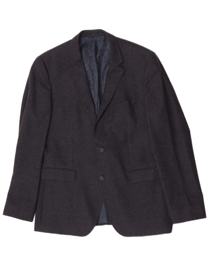 Ανδρικό σακάκι σακάκι Hugo Boss UK 42 XL Navy Blue Houndstooth