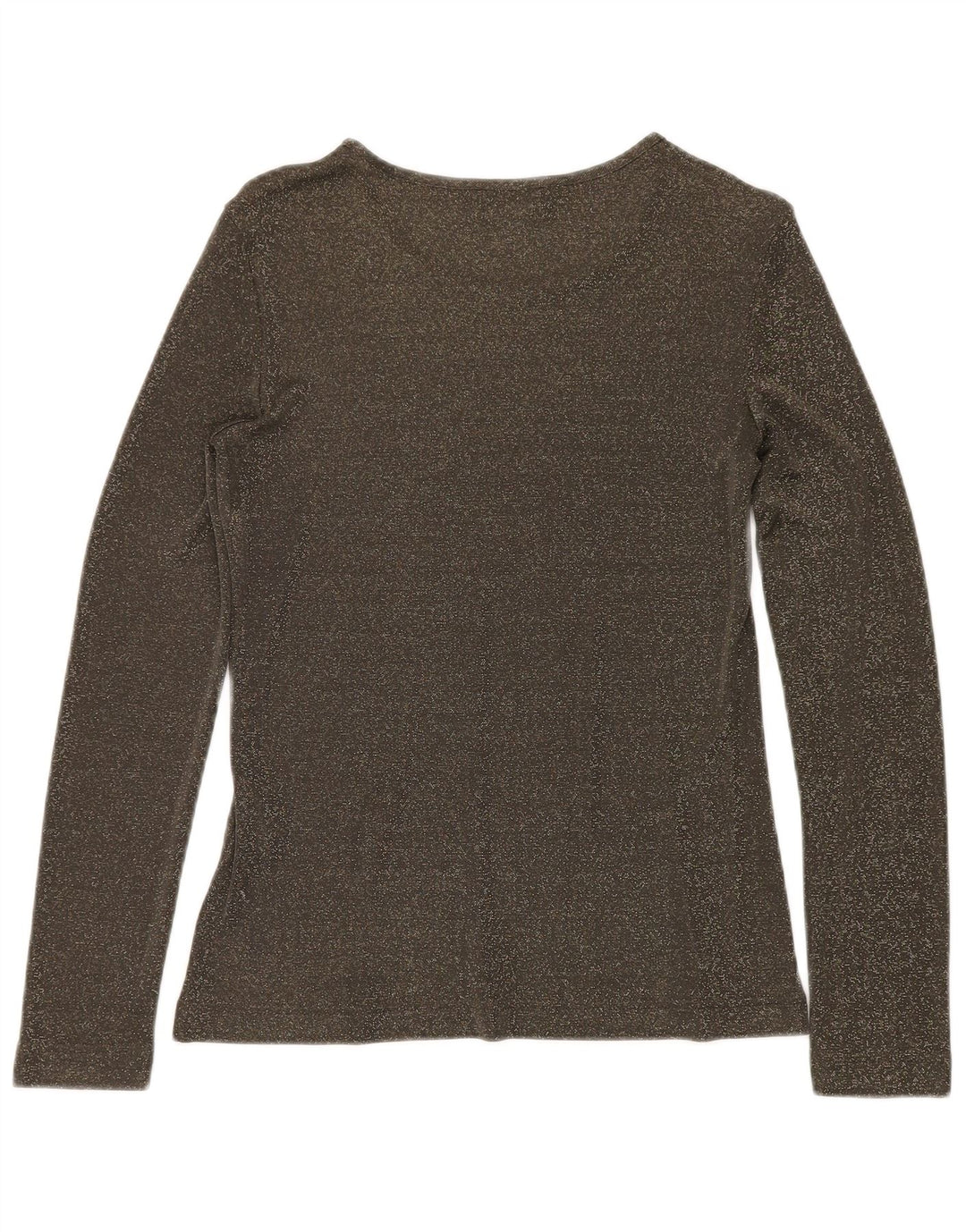 VINTAGE Γυναικείο τοπ μακρυμάνικο UK 12 Βισκόζη μεσαίου πράσινου χρώματος