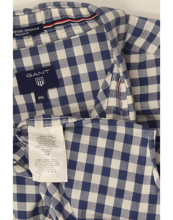 Ανδρικό πουκάμισο Gant Regular Fit 3XL Blue Gingham Cotton