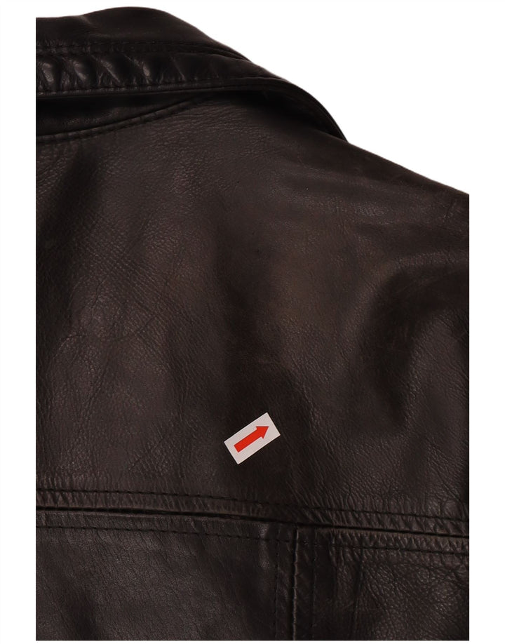 DAKOTA Γυναικείο Δερμάτινο Μπουφάν UK 16 Large Black Leather Classic