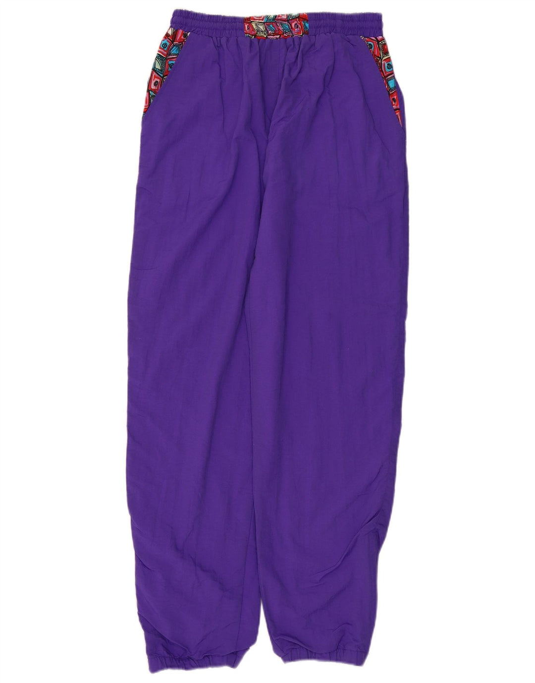 Γυναικεία αθλητική φόρμα VINTAGE Παντελόνι Joggers UK 14 Medium Purple Geometric