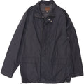 Zara Mens Utility Jacket UK 40 Large Navy Blue Nylon