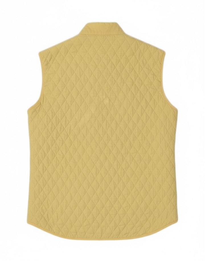 Conte of Florence Γυναικείο καπιτονέ Gilet IT 40 Μικρός κίτρινος πολυεστέρας