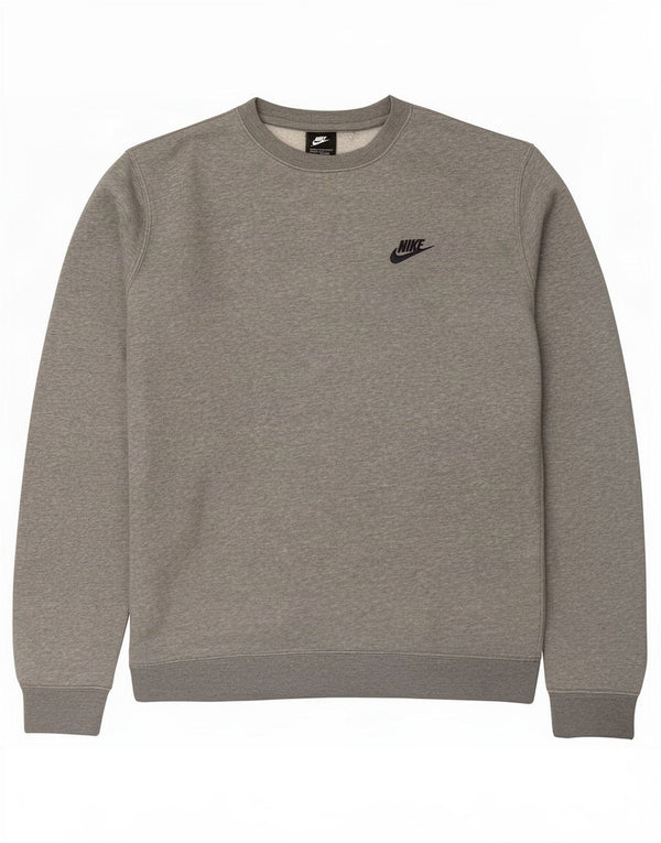 Nike Mens Sweatshirt Jumper Small Grey Flecked Cotton