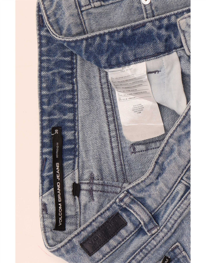 Volcom Γυναικείο Boyfriend Fit ταλαιπωρημένο τζιν σορτς W28 μεσαίο μπλε βαμβακερό