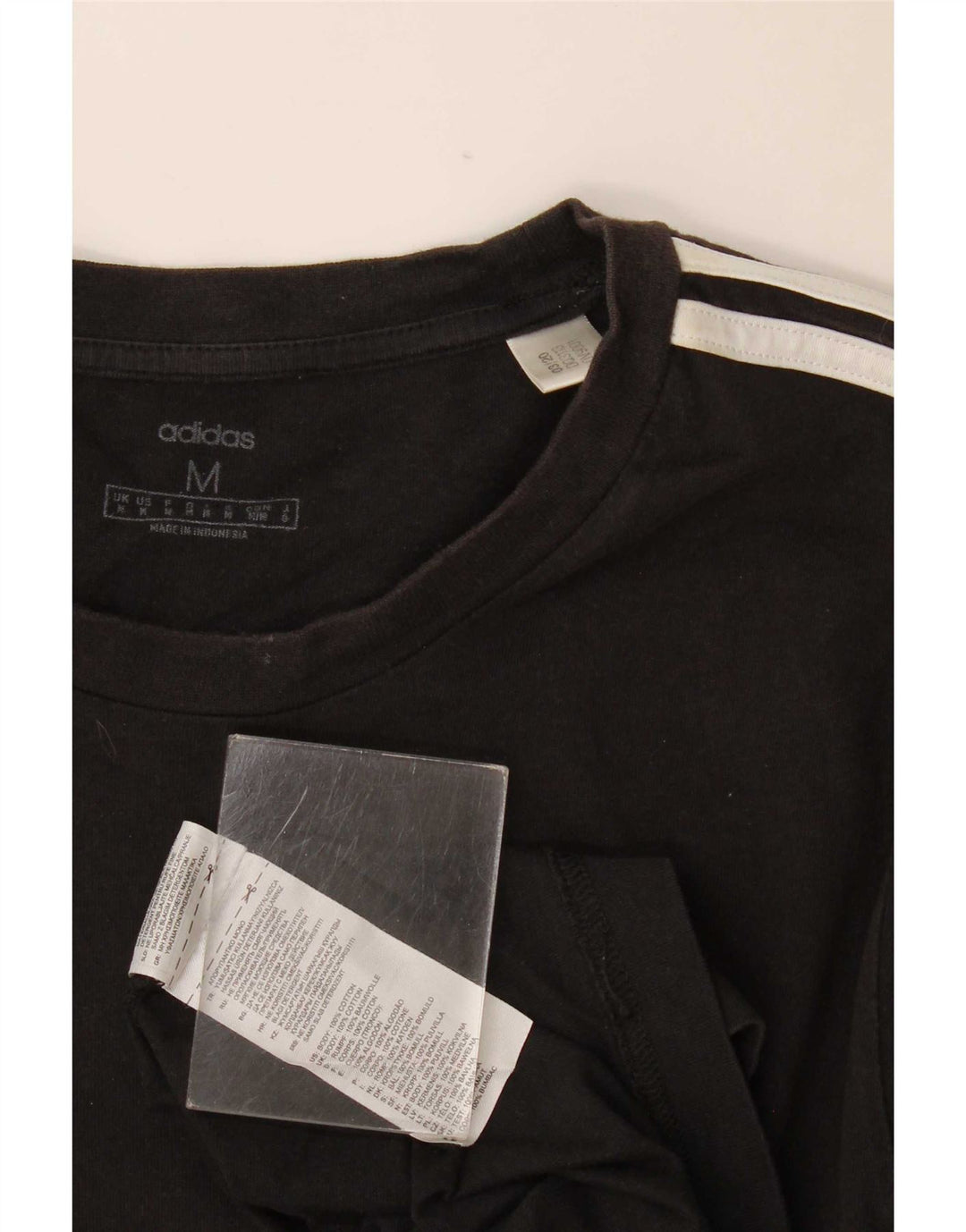 Ανδρικό T-Shirt Adidas Τοπ μεσαίο μαύρο βαμβακερό