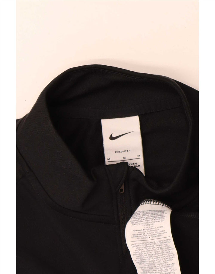 Ανδρική φόρμα Nike Dri Fit με φερμουάρ πουλόβερ στο επάνω μέρος από μεσαίο μαύρο πολυεστέρα