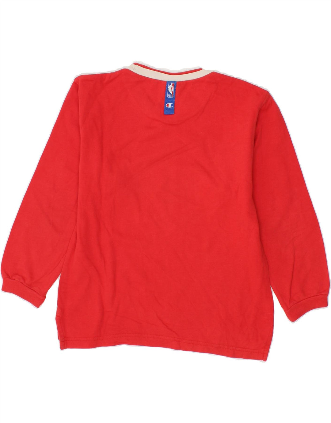 CHAMPION Boys Graphic Top Long Sleeve 7-8 Years Red Cotton Vintage Champion and Second-Hand Champion from Messina Hembry 