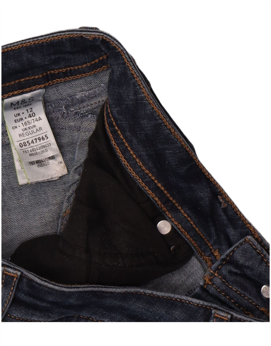 Marks & Spencer Γυναικεία Per Una Slim Jeans UK 12 Medium W32 L30 Navy Blue