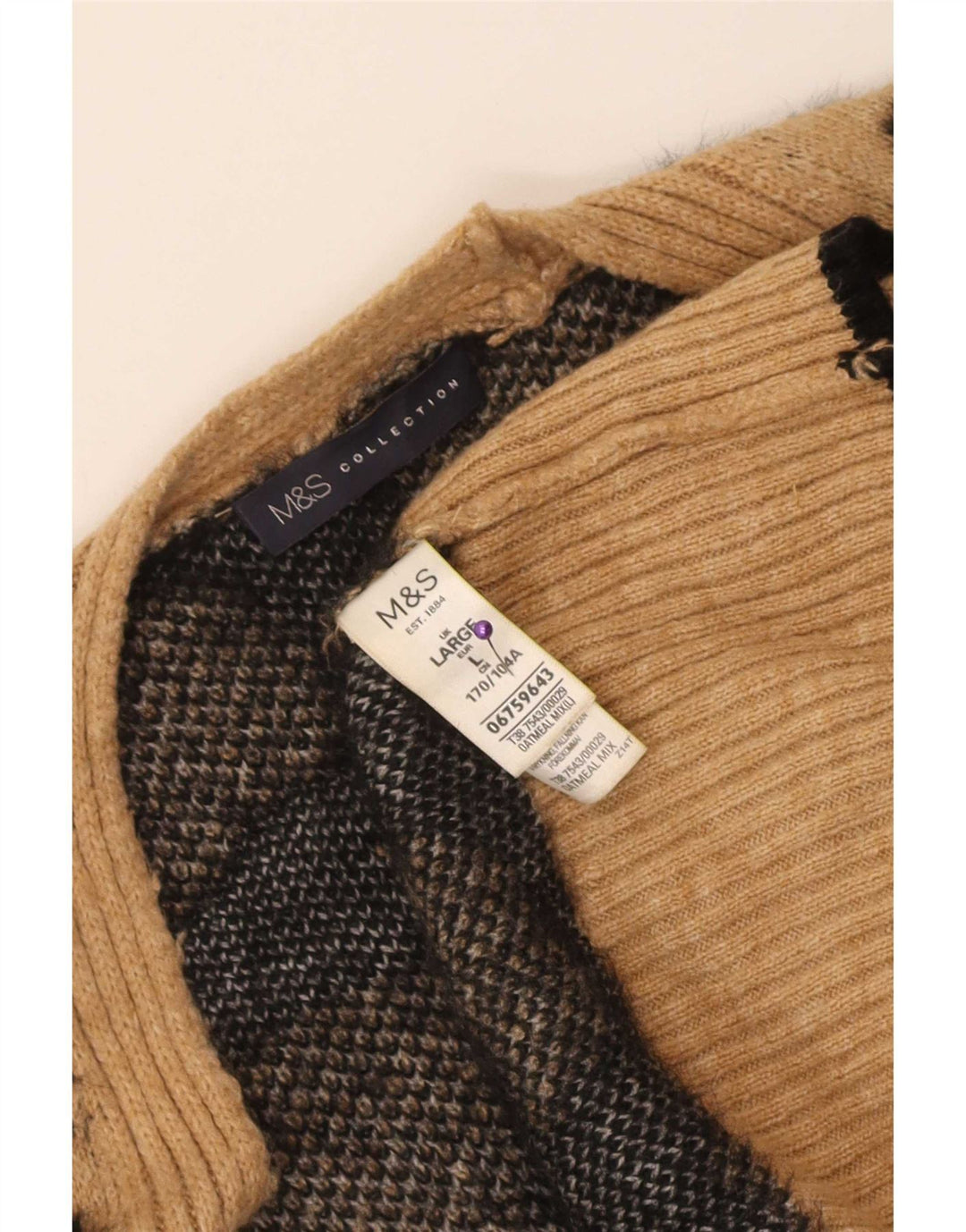 Marks & Spencer Γυναικεία ζακέτα υπερμεγέθη UK 16 Large Beige