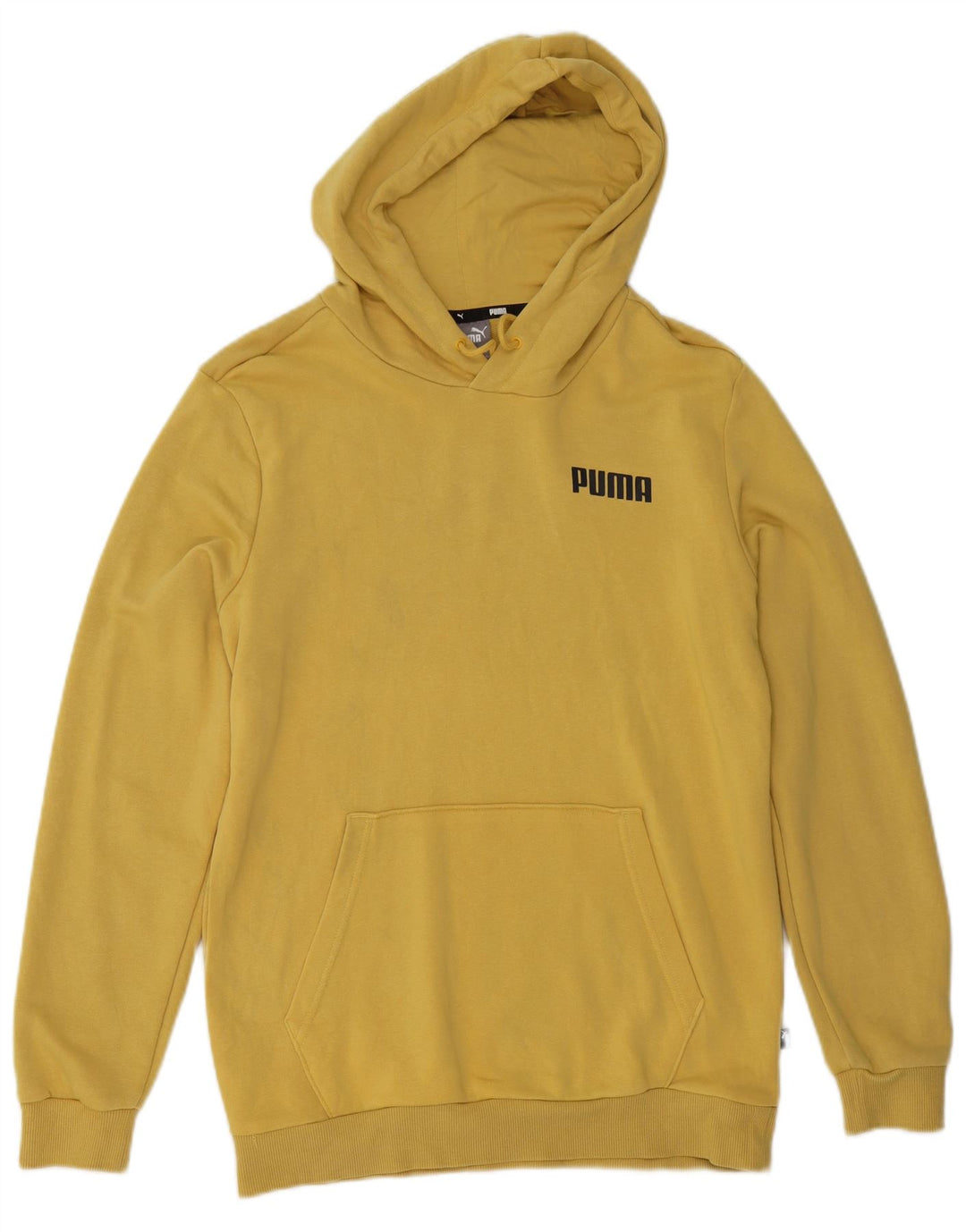 Ανδρικό φούτερ με κουκούλα Puma, μικρό κίτρινο βαμβακερό