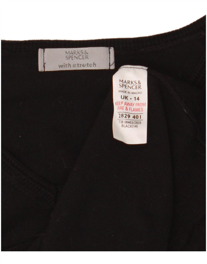 Marks & Spencer Γυναικείο πουλόβερ με λαιμόκοψη με V λαιμόκοψη UK 14 Μεσαίο Μαύρο