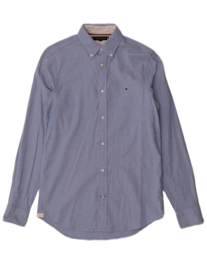 Ανδρικό πουκάμισο Tommy Hilfiger Slim Fit Μικρό μπλε βαμβακερό