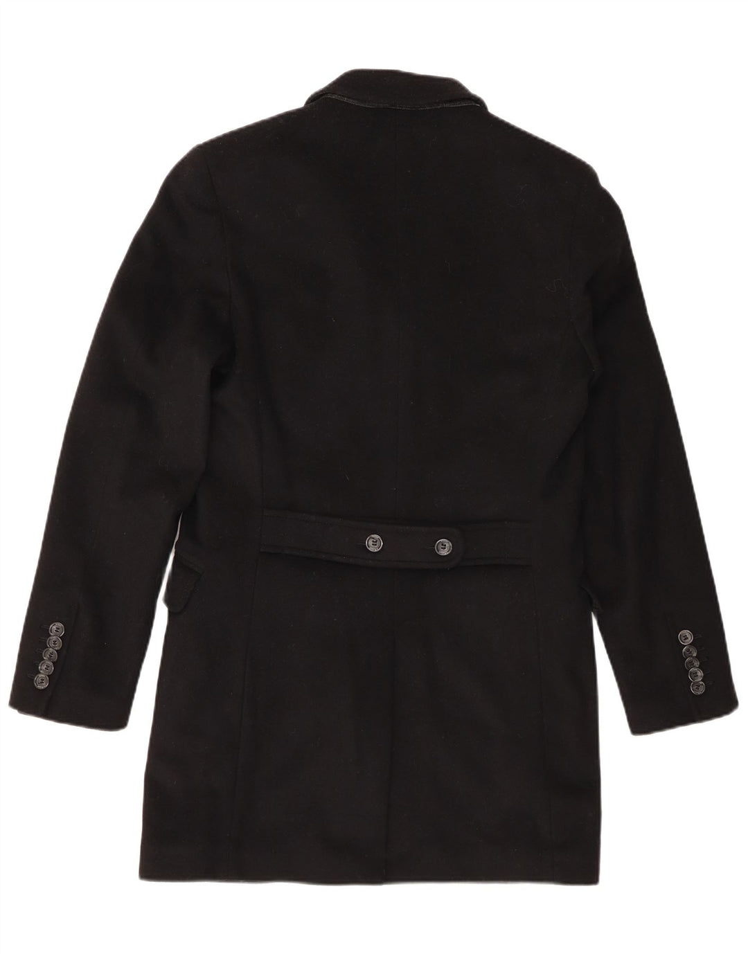Ανδρικό πανωφόρι Guess By Marciano UK 36 Small Black Wool