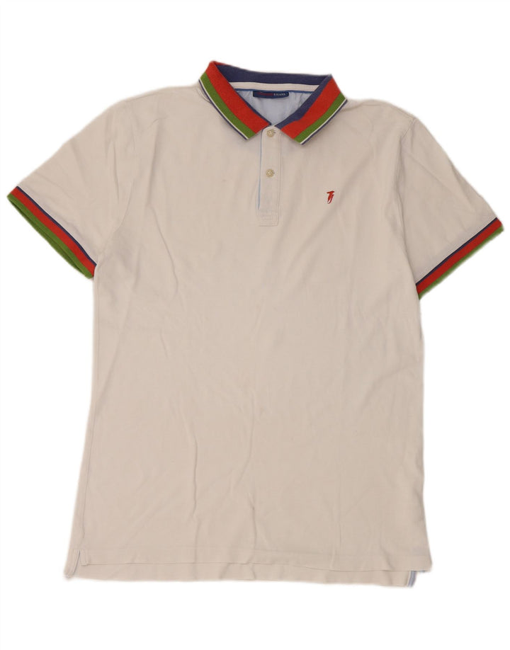 Ανδρικό πουκάμισο πόλο Trussardi Jeans Small White Colourblock