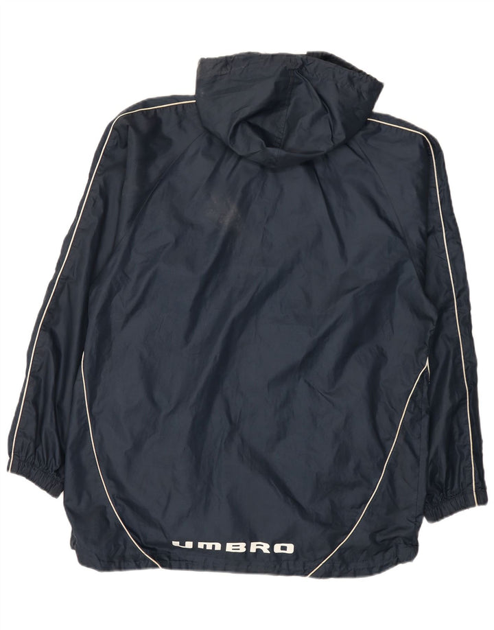 Ανδρικό μπουφάν βροχής με κουκούλα Umbro 38 μεσαίου χρώματος, μπλε πολυεστέρας