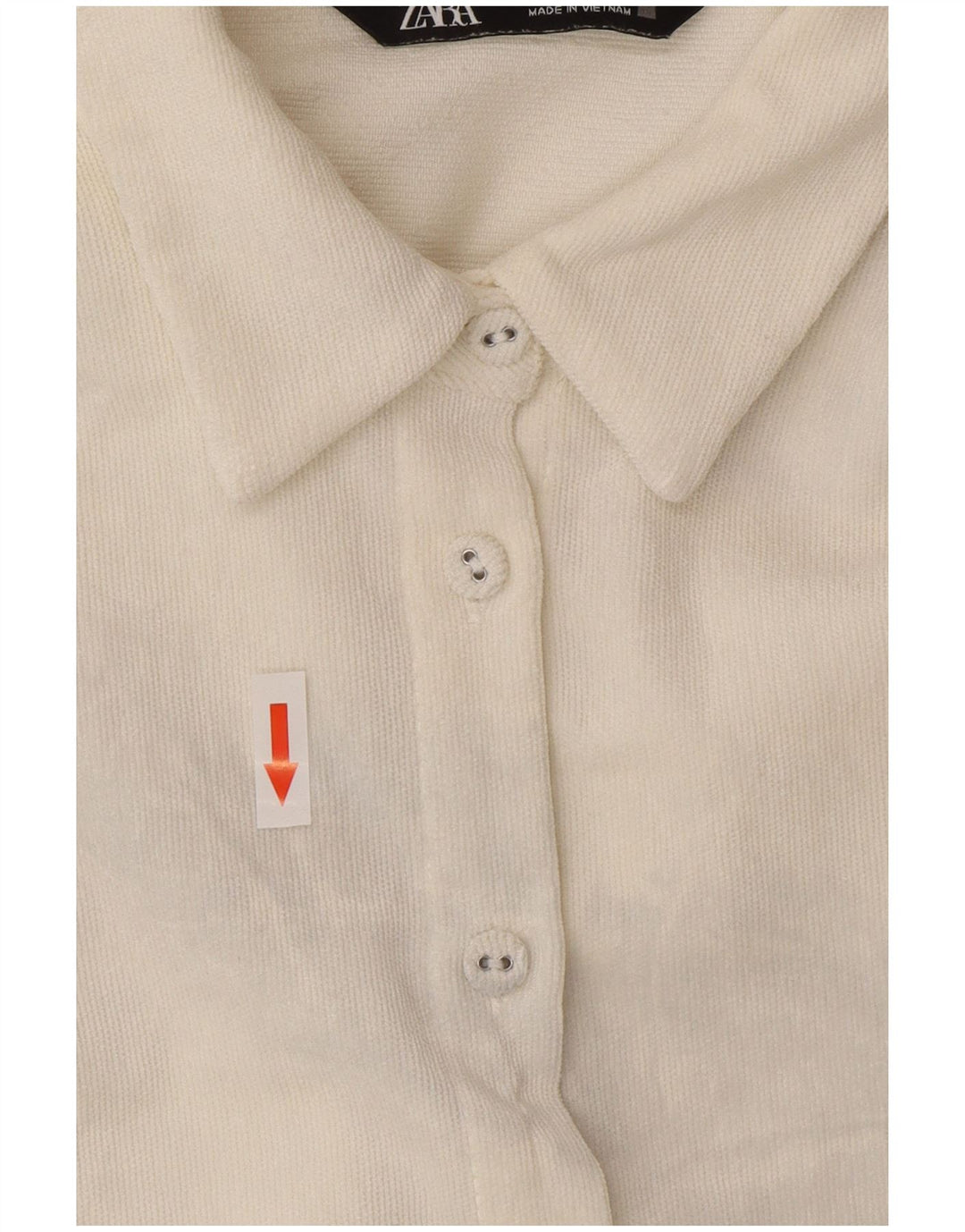 Zara Γυναικείο πουκάμισο Oversized UK 14 Medium White Polyester