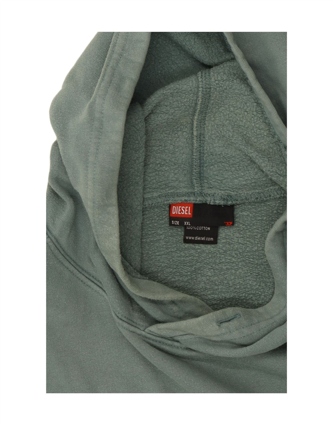 Ανδρικό DIESEL Graphic Hoodie Jumper 2XL Πράσινο βαμβακερό