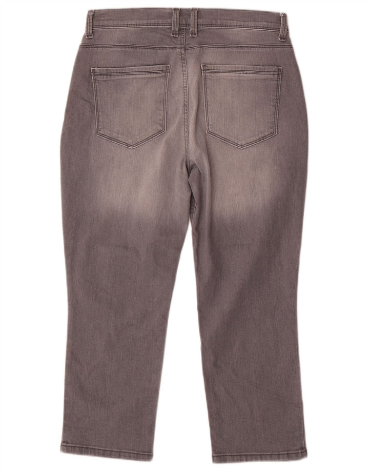 LEE Γυναικεία Petite Capri Jeans US 10 Large W32 L23 Γκρι βαμβακερό
