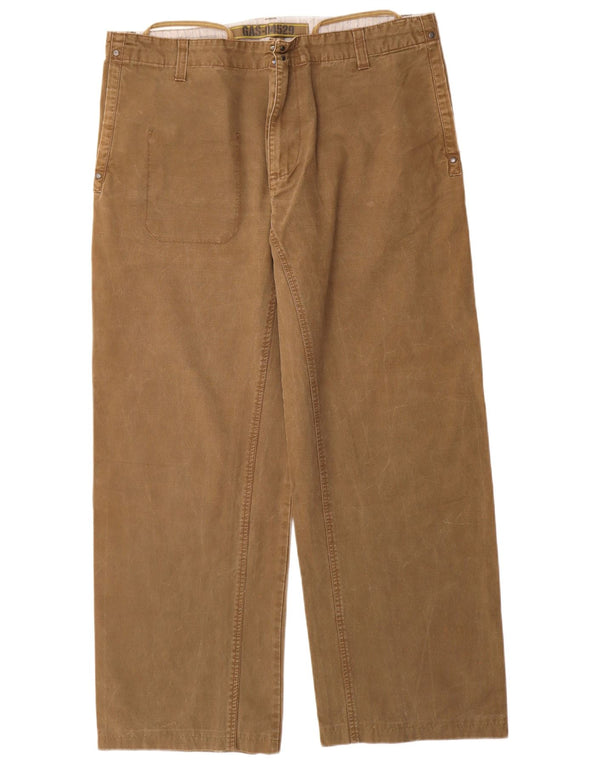 Gas Γυναικείο ίσιο παντελόνι Chino 2XL W38 L30 Μπεζ Βαμβακερό