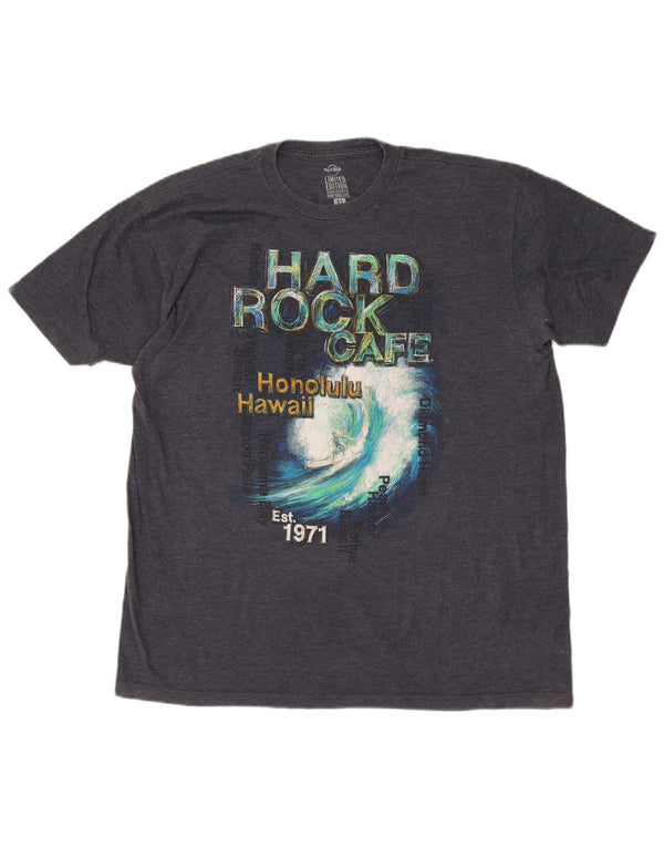 Ανδρικό γραφικό μπλουζάκι Hard Rock Cafe Honolulu Top XL Navy Blue Cotton