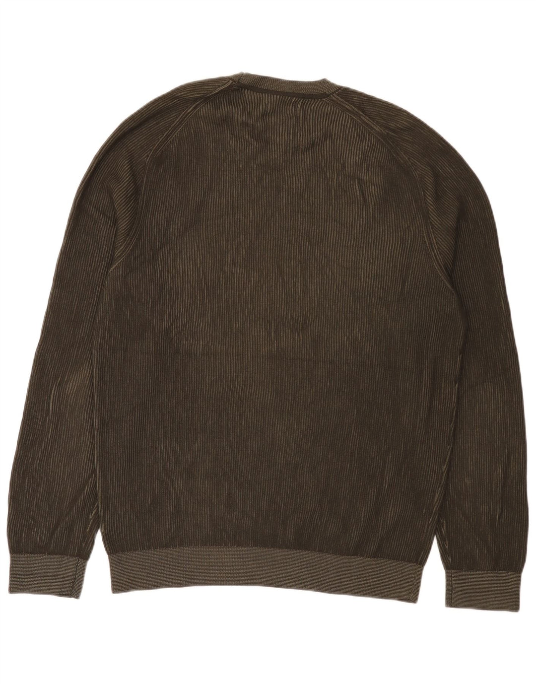 Ανδρικό πουλόβερ Massimo Dutti Crew Neck Jumper XL Χακί βαμβακερό