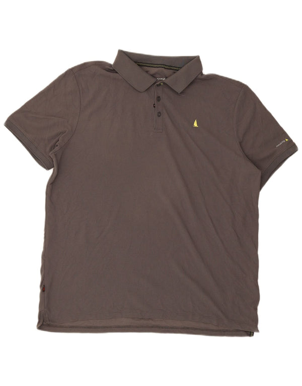 MUSTO Ανδρικό πουκάμισο Polo XL Γκρι Πολυαμίδιο