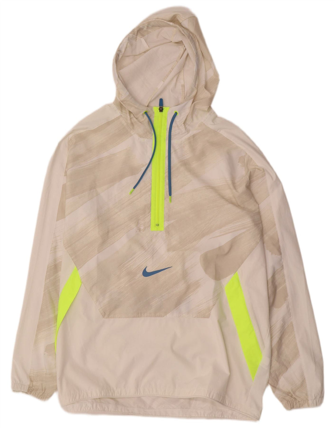 Ανδρικό μπουφάν Nike Dri Fit Rain Jacket UK 40 Large White Colourblock