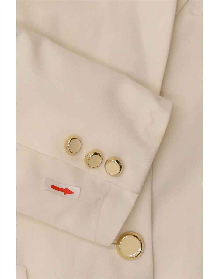 Γυναικείο σακάκι με 3 κουμπιά Wit Boy UK 10 Small Off White Polyester