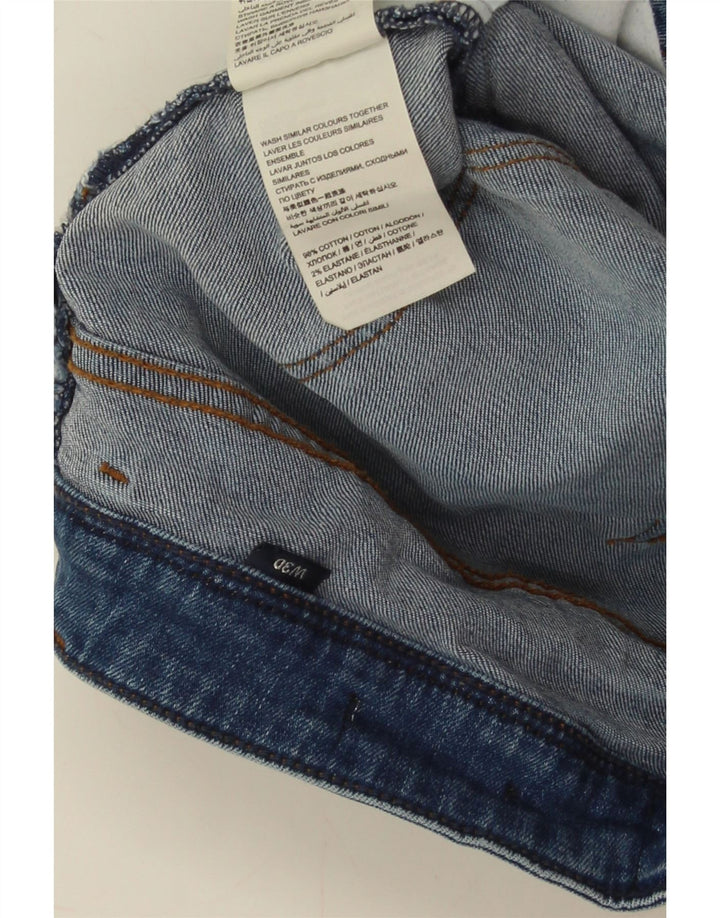 Γυναικείο τζιν σορτς SUPERDRY W30 Βαμβακερό μεσαίο μπλε