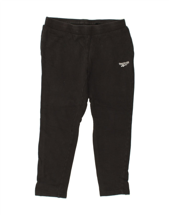 REEBOK Womens Tracksuit Trousers UK 12/14 Medium Black Cotton Vintage Reebok and Second-Hand Reebok from Messina Hembry 